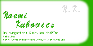 noemi kubovics business card